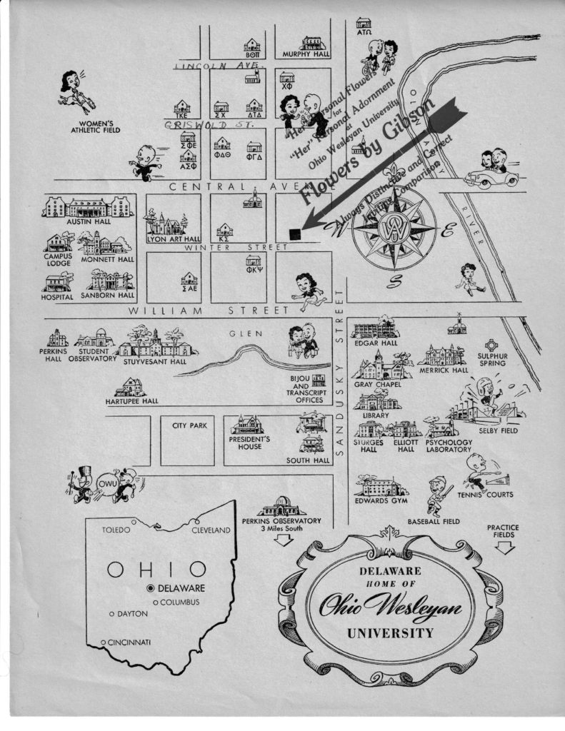 OWU Facilities Map 1950s